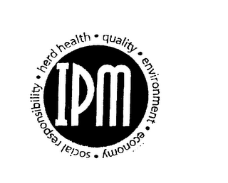 IPM QUALITY ENVIRONMENT ECONOMY SOCIAL RESPONSIBILITY HERD HEALTH logo
