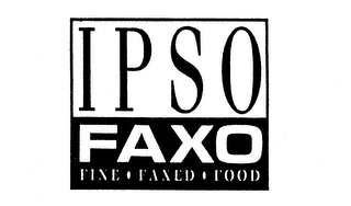 IPSO FAXO FINE FAXED FOOD logo
