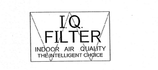 I.Q. FILTER INDOOR AIR QUALITY THE INTELLIGENT CHOICE logo