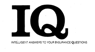 IQ INTELLIGENT ANSWERS TO YOUR INSURANCE QUESTIONS logo