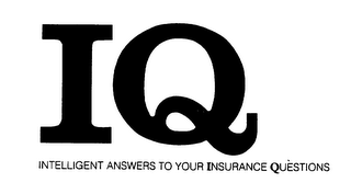 IQ INTELLIGENT ANSWERS TO YOUR INSURANCE QUESTIONS logo