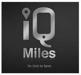 IQ MILES BE SAFE TO SAVE logo