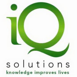 IQ SOLUTIONS KNOWLEDGE IMPROVES LIVES logo