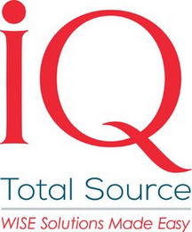 IQ TOTAL SOURCE WISE SOLUTIONS MADE EASY logo