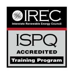 IREC INTERSTATE RENEWABLE ENERGY COUNCIL ISPQ ACCREDITED TRAINING PROGRAM logo