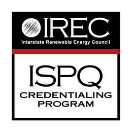 IREC INTERSTATE RENEWABLE ENERGY COUNCIL ISPQ CREDENTIALING PROGRAM logo