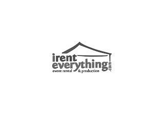 IRENT EVERYTHING .COM EVENT RENTAL & PRODUCTION logo