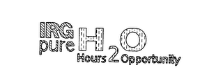 IRG PURE H2O HOURS 2 OPPORTUNITY logo