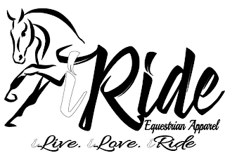 IRIDE EQUESTRIAN APPAREL ILIVE. ILOVE. IRIDE. logo