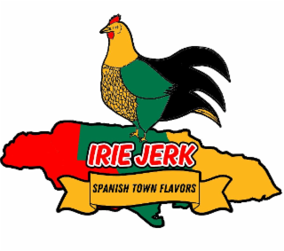 IRIE JERK SPANISH TOWN FLAVORS logo