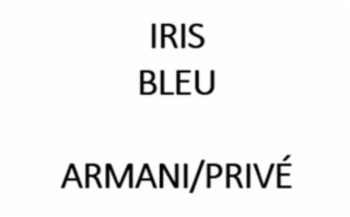 IRIS BLEU ARMANI/PRIVÉ logo