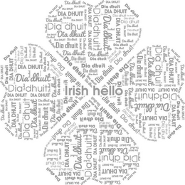 IRISH HELLO DIA DHUIT logo