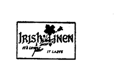 IRISH LINEN IT'S LOVELY IT LASTS logo