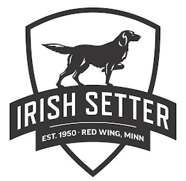 IRISH SETTER EST. 1950 RED WING, MINN logo