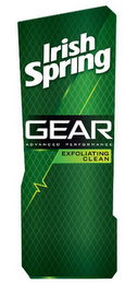 IRISH SPRING GEAR ADVANCED PERFORMANCE EXFOLIATING CLEAN logo