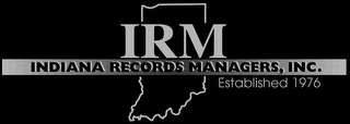 IRM INDIANA RECORDS MANAGER, INC. ESTABLISHED 1976 logo