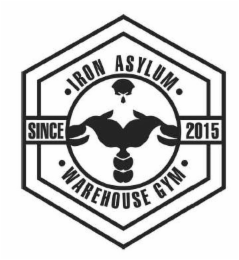 IRON ASYLUM WAREHOUSE GYM SINCE 2015 logo