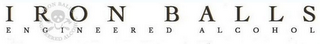 IRON BALLS ENGINEERED ALCOHOL logo