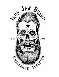 IRON JAW BEARD CHALLENGE ACCEPTED EST. 2021 logo