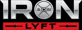 IRON LYFT 45 LBS 20.4 KGS logo