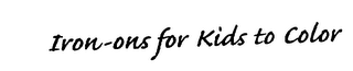 IRON-ONS FOR KIDS TO COLOR logo