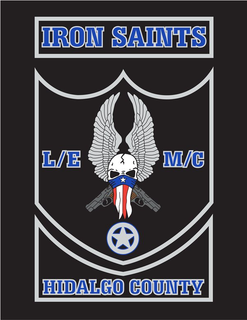 IRON SAINTS L/E M/C HIDALGO COUNTY logo