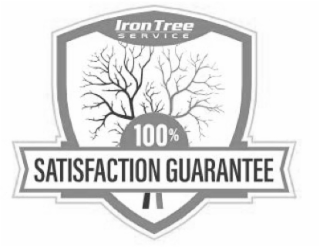 IRON TREE SERVICE 100% SATISFACTION GUARANTEE logo