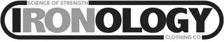 IRONOLOGY CLOTHING CO SCIENCE OF STRENGTH logo