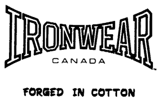 IRONWEAR CANADA FORGED IN COTTON logo