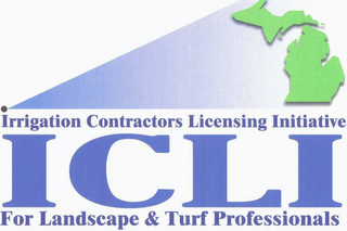 IRRIGATION CONTRACTORS LICENSING INITIATIVE ICLI FOR LANDSCAPE & TURF PROFESSIONALS logo