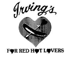 IRVING'S FOR RED HOT LOVERS logo