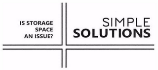 IS STORAGE SPACE AND ISSUE? SIMPLE SOLUTIONS logo
