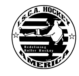 I.S.C.A. HOCKEY AMERICA REDEFINING ROLLER HOCKEY logo