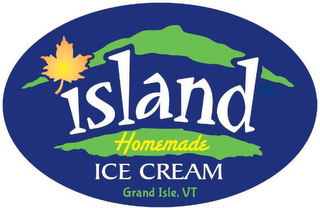 ISLAND HOMEMADE ICE CREAM GRAND ISLE, VERMONT logo
