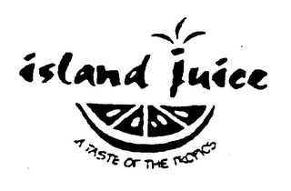 ISLAND JUICE A TASTE OF THE TROPICS logo