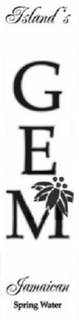 ISLAND'S GEM JAMAICAN SPRING WATER logo