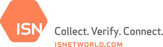 ISN COLLECT. VERIFY. CONNECT. ISNETWORLD.COM logo