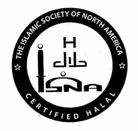 ISNA THE ISLAMIC SOCIETY OF NORTH AMERICA CERTIFIED HALAL logo