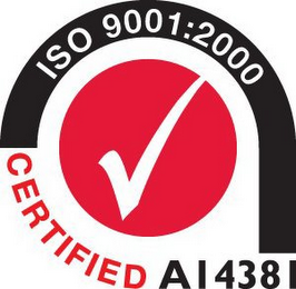 ISO 9001:2000 CERTIFIED A14381 logo