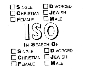 ISO IN SEARCH OF SINGLE CHRISTIAN FEMALE DIVORCED JEWISH MALE logo