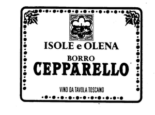 ISOLE E OLENA BORRO CEPPARELLO VINO DA TAVOLA TOSCANO logo