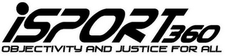 ISPORT360 OBJECTIVITY AND JUSTICE FOR ALL logo