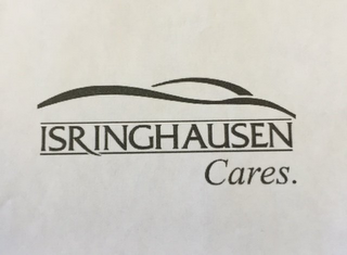 ISRINGHAUSEN CARES. logo