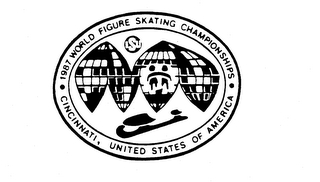 ISU 1987 WORLD FIGURE SKATING CHAMPIONSHIPS CINCINNATI, UNITED STATES OF AMERICA logo