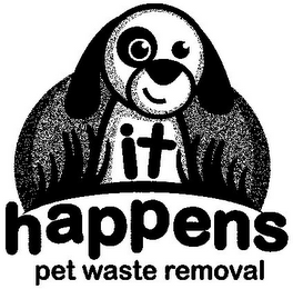 IT HAPPENS PET WASTE REMOVAL logo