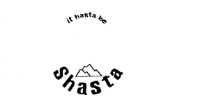 IT HASTA BE SHASTA logo