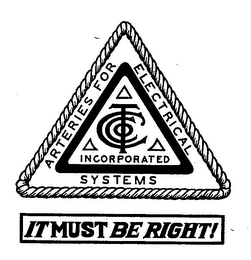 IT MUST BE RIGHT TC CO. ARTERIES FOR ELECTRICAL SYSTEMS INCORPORATED. logo