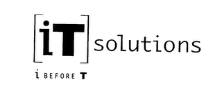 IT SOLUTIONS I BEFORE T logo