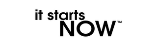 IT STARTS NOW logo