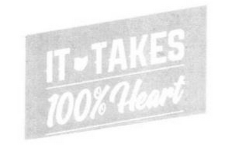 IT TAKES 100% HEART logo
